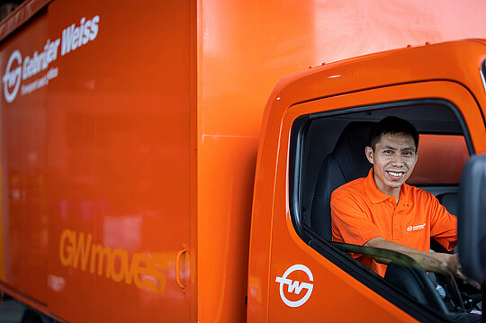 Truck driver at the Hong Kong Warehouse